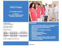 Tablet Screenshot of hno-kornwestheim.de